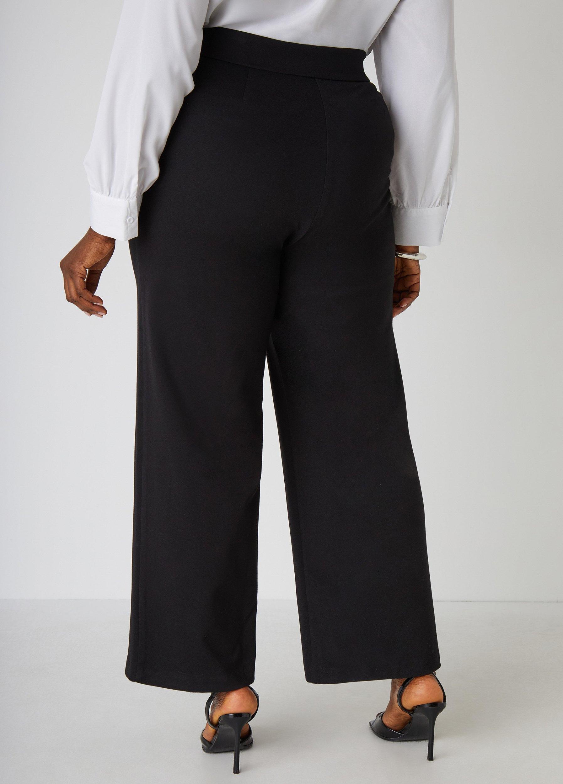 Plus Size Pull On Straight Leg Ponte Pants Ashley Stewart Product Image