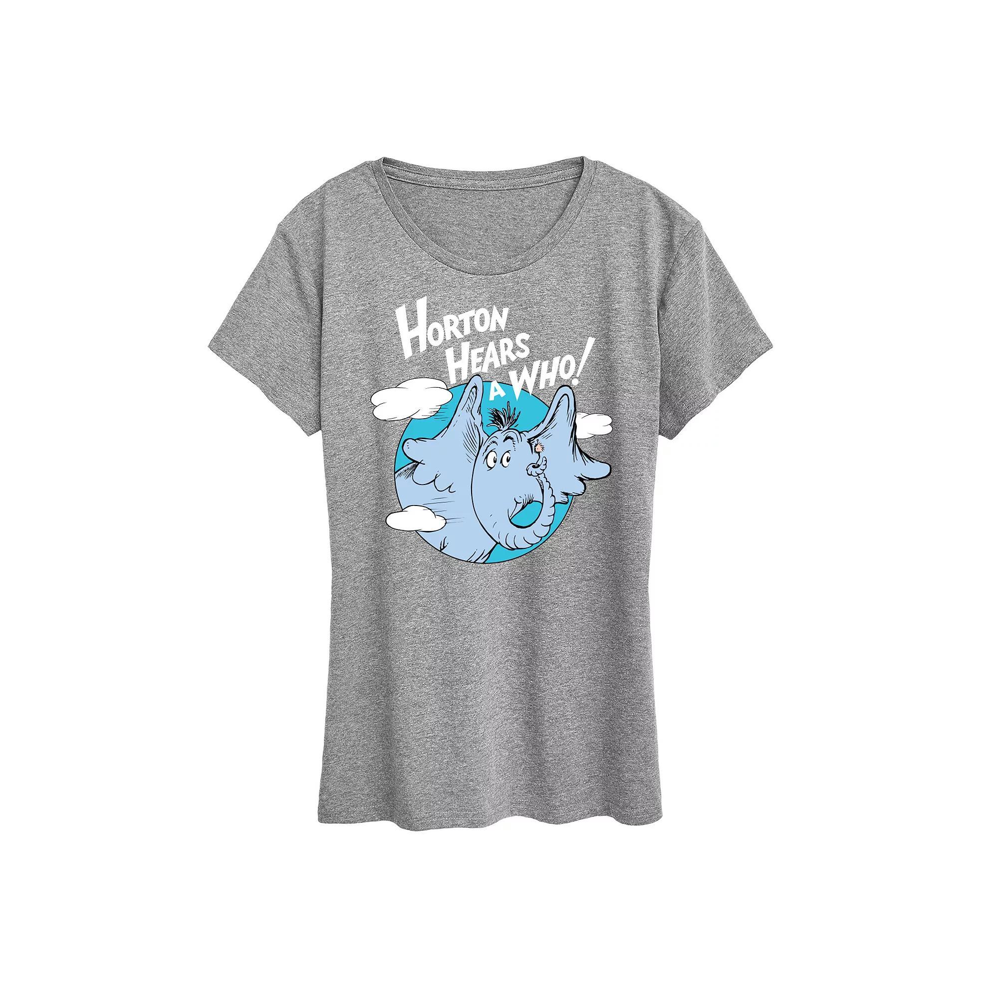 Womens Dr. Seuss Horton Hears A Who Graphic Tee, Girls Heather Grey Product Image