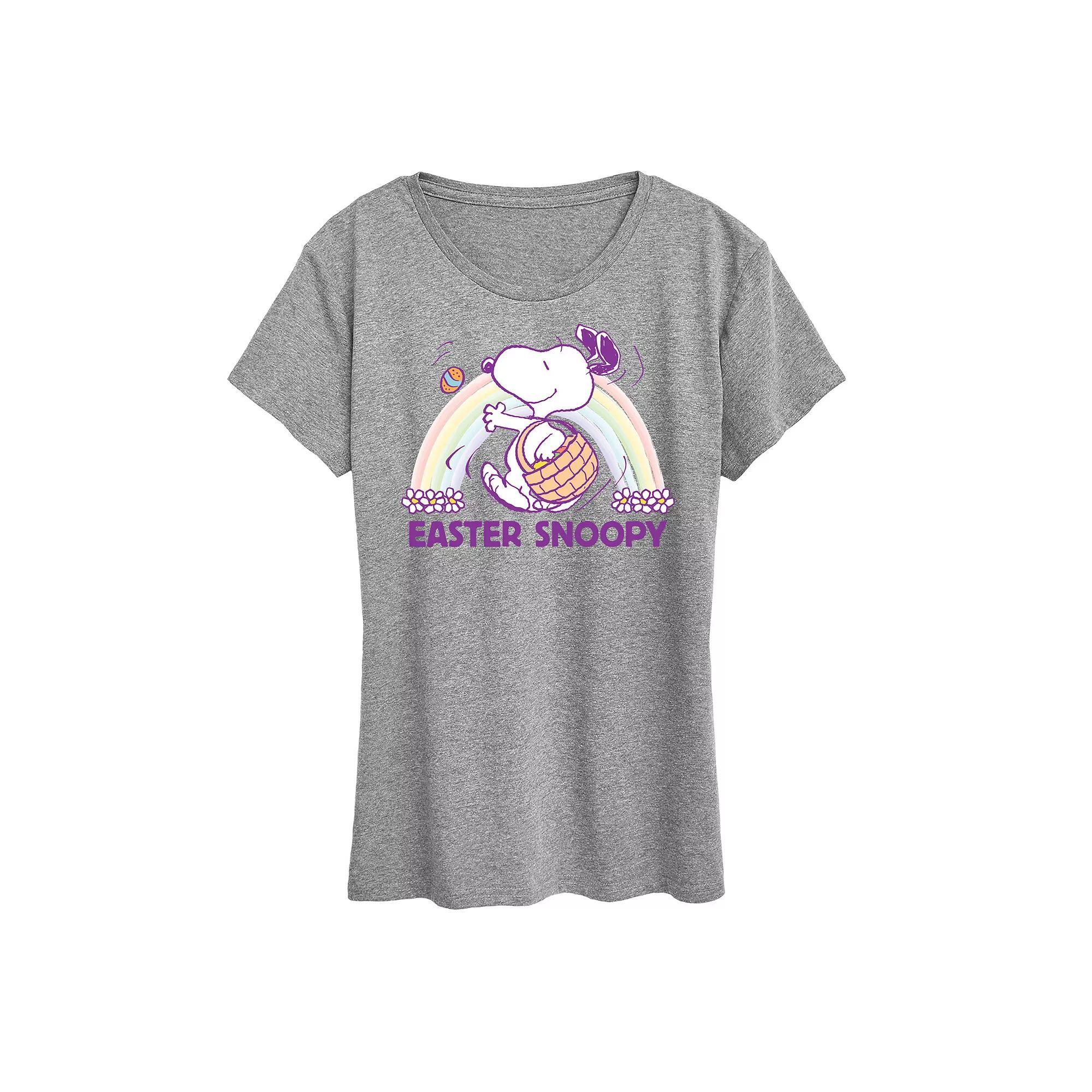 Women's USA Flag Graphic Tee, Size: XL, Grey Gray Product Image