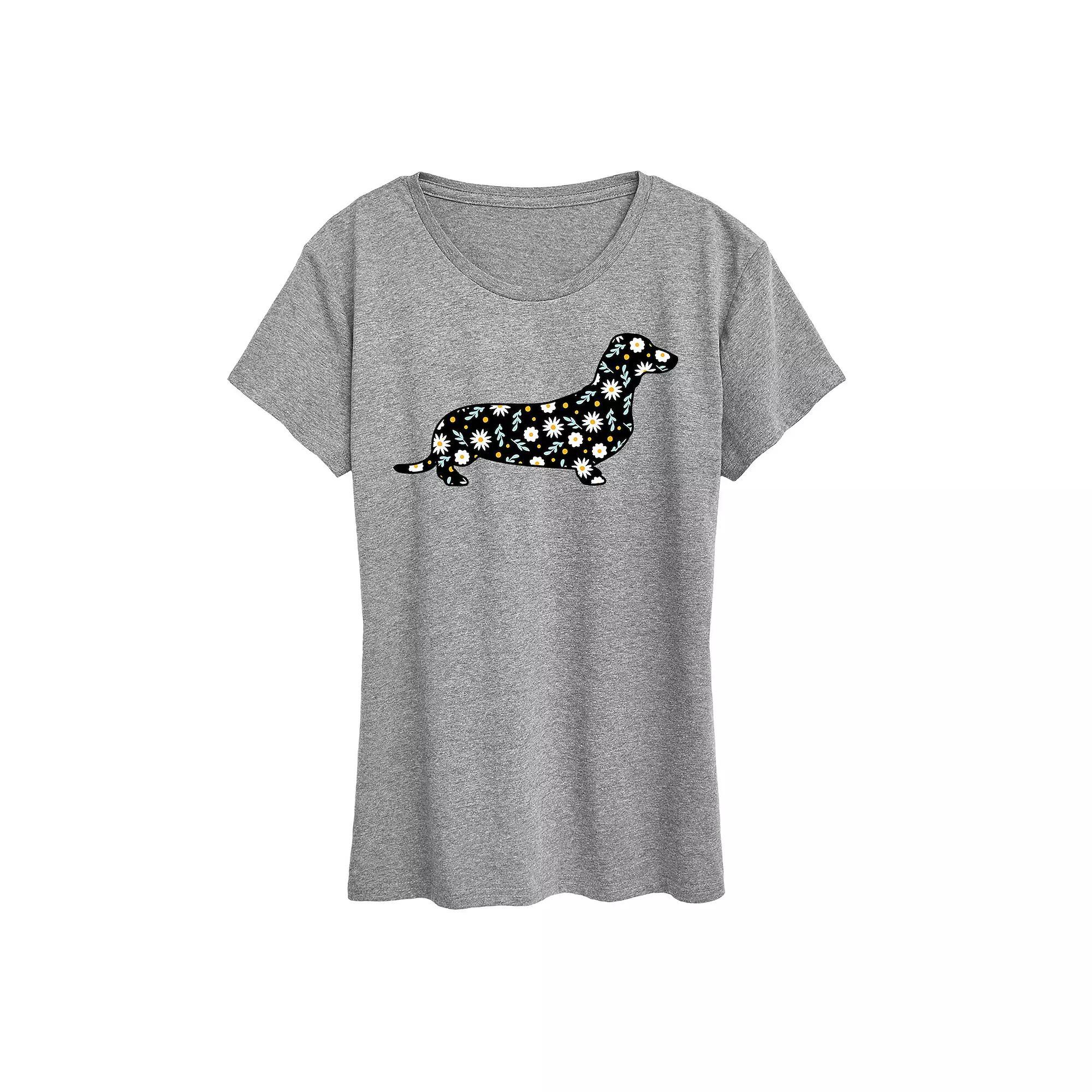 Disneys Mickey Mouse & Friends Womens Heart Grid Graphic Tee Grey Gray Product Image