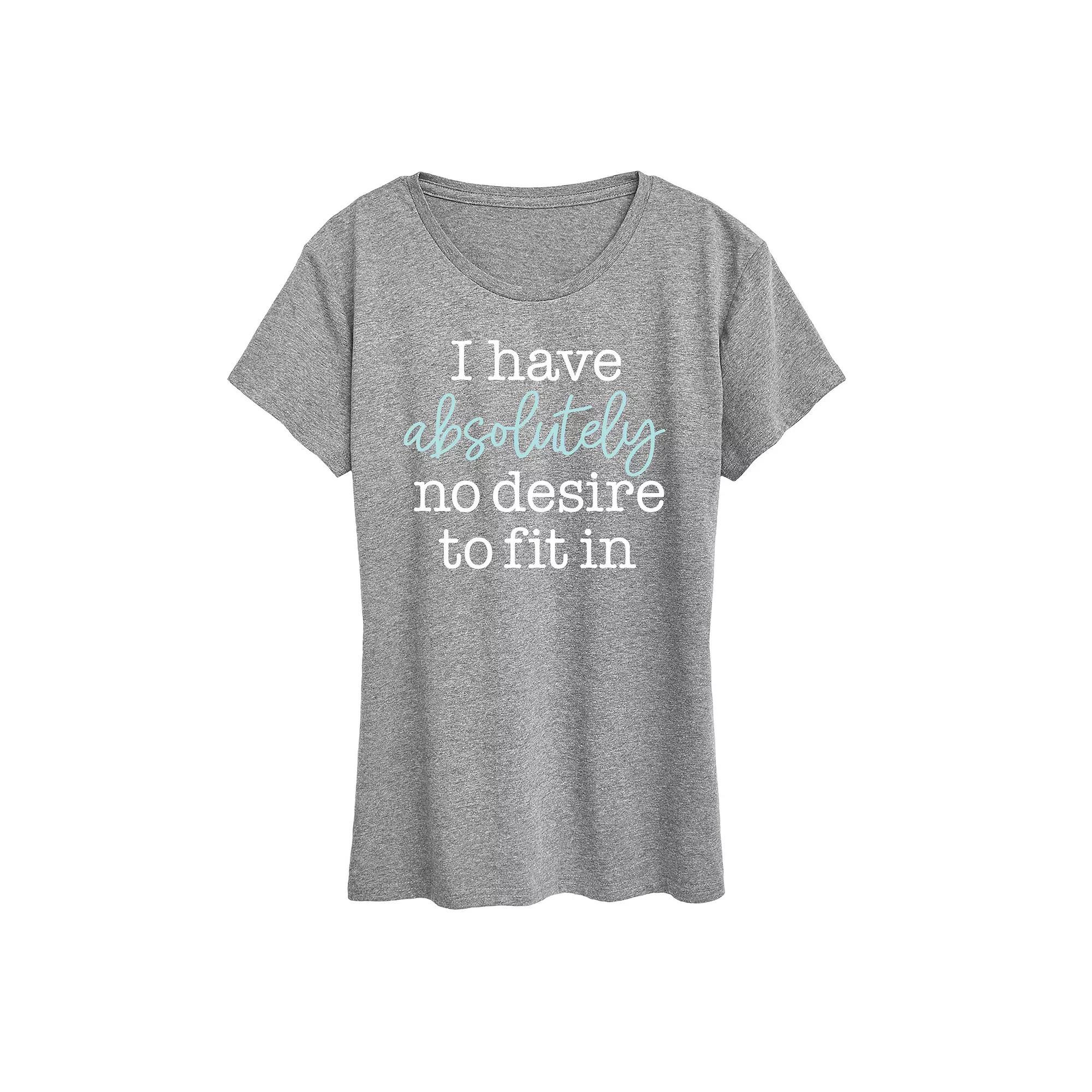 Womens No Desire To Fit In Graphic Tee Product Image