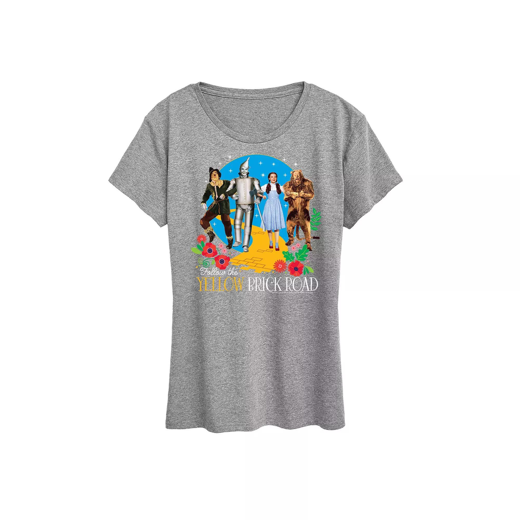 Womens Wizard of Oz Yellow Brick Road Graphic Tee, Girls Product Image