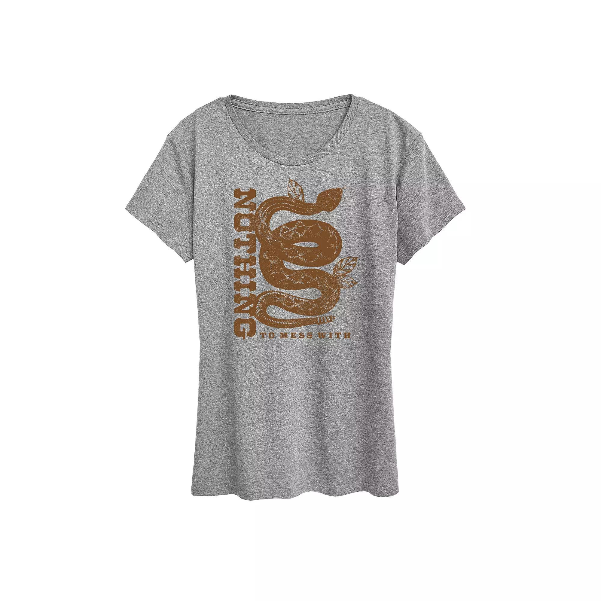 Womens Snake Nothing To Mess With Graphic Tee Product Image