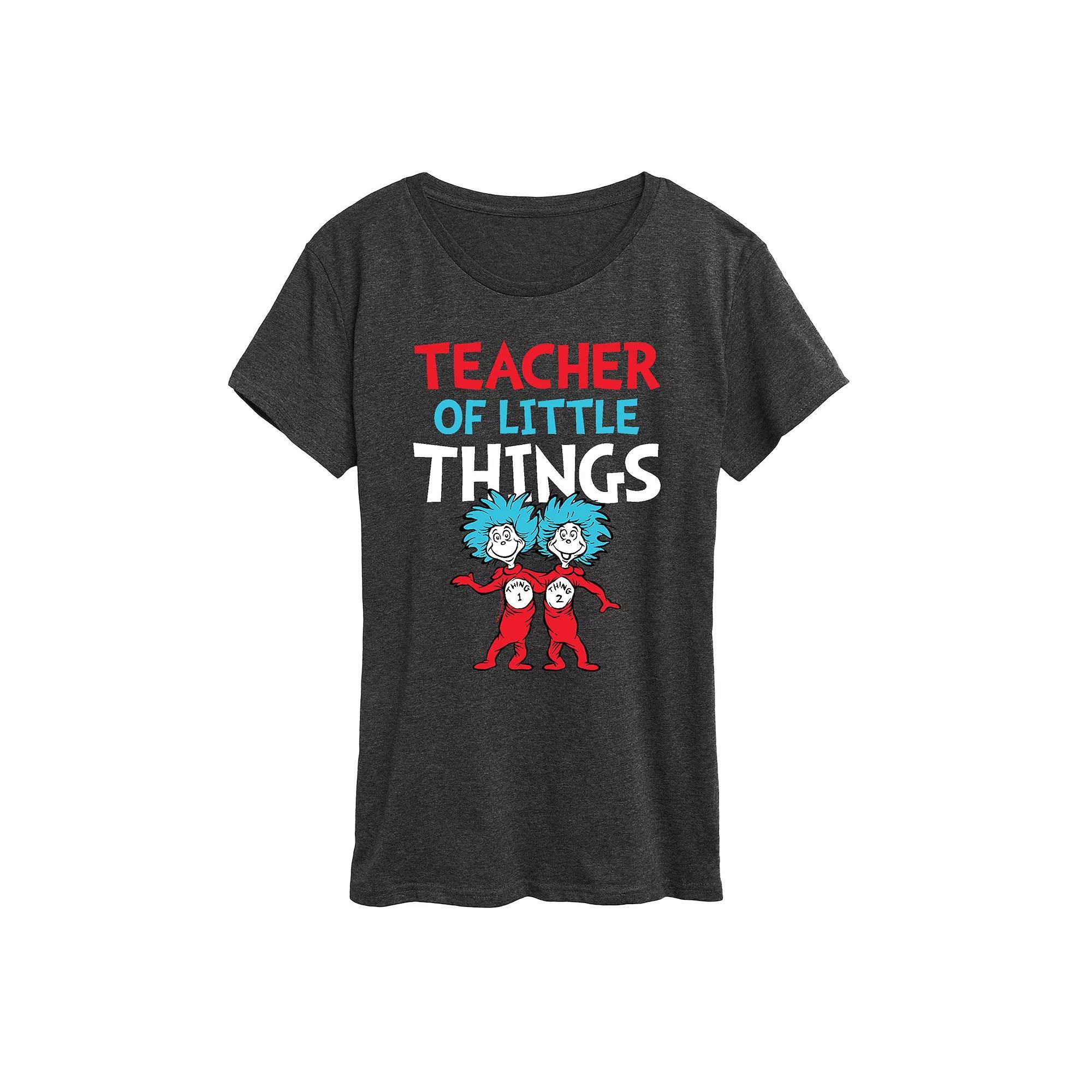 Women's Dr. Seuss Teacher Of Little Things Graphic Tee, Girl's, Size: Large, Heather Grey Product Image