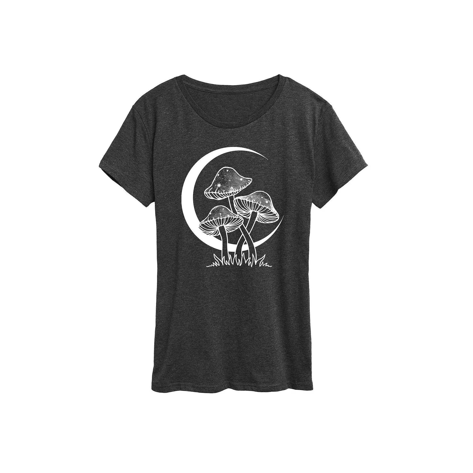 Women's Celestial Mushrooms Graphic Tee, Girl's, Size: XXL, Heather Grey Product Image