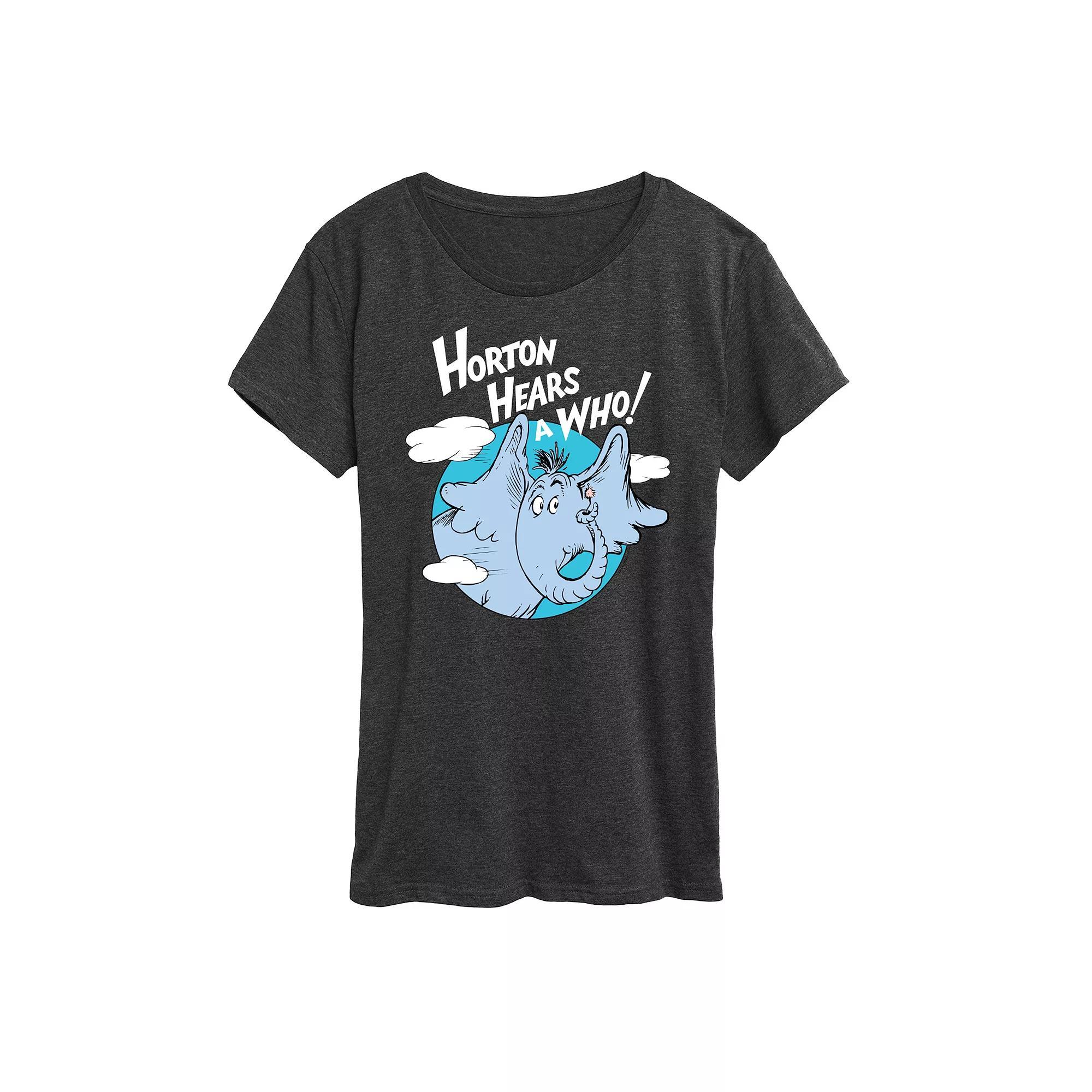Womens Dr. Seuss Horton Hears A Who Graphic Tee, Girls Heather Grey Product Image