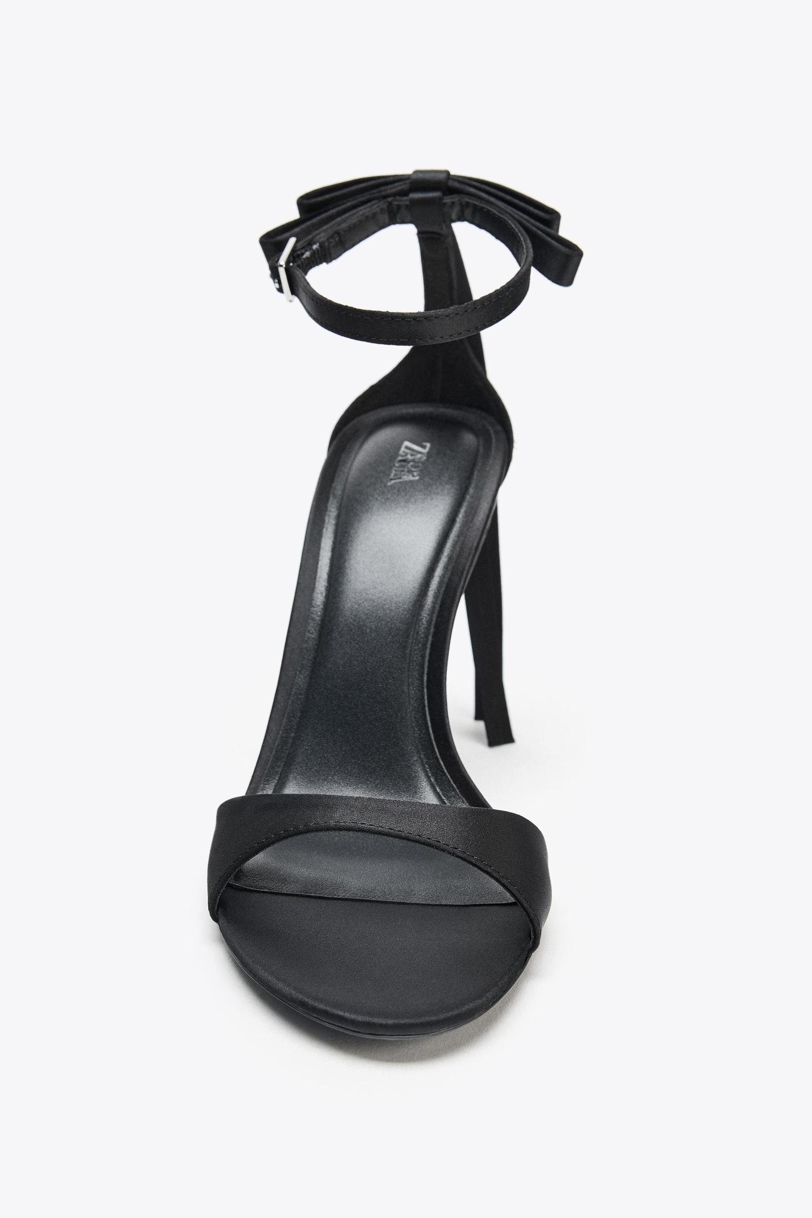 BOW ANKLE STRAP SANDALS Product Image
