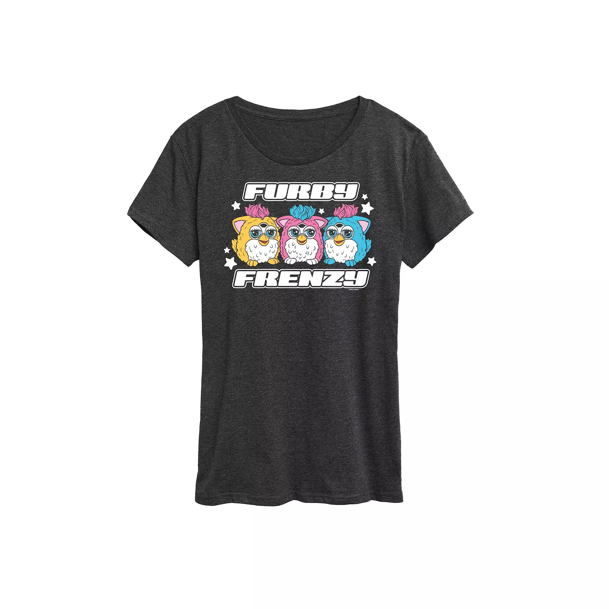 Womens Furby Frenzy Graphic Tee Heather Grey Product Image