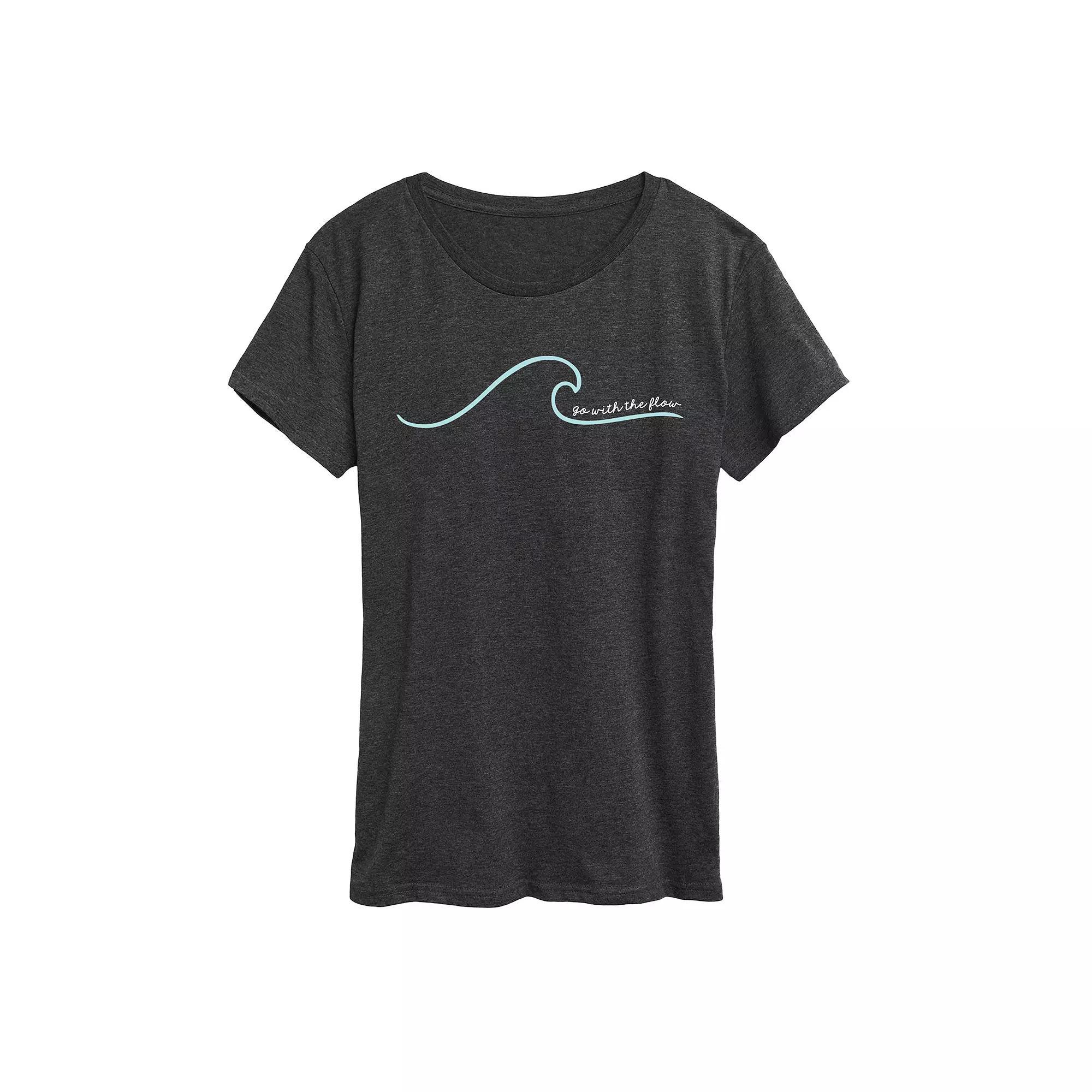 Womens Chicken Continuous Line Doodle Graphic Tee Product Image