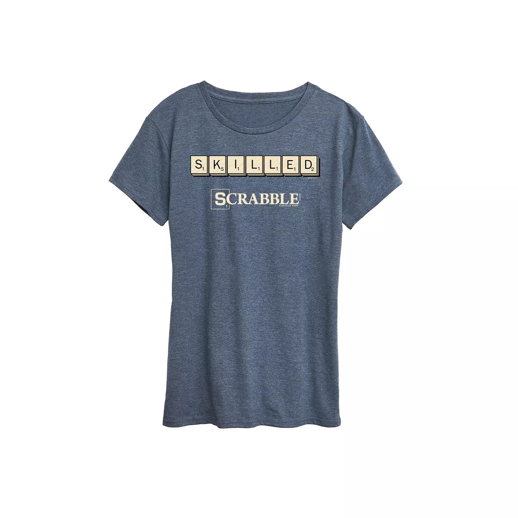 Womens Scrabble Skilled Tee Blue Product Image