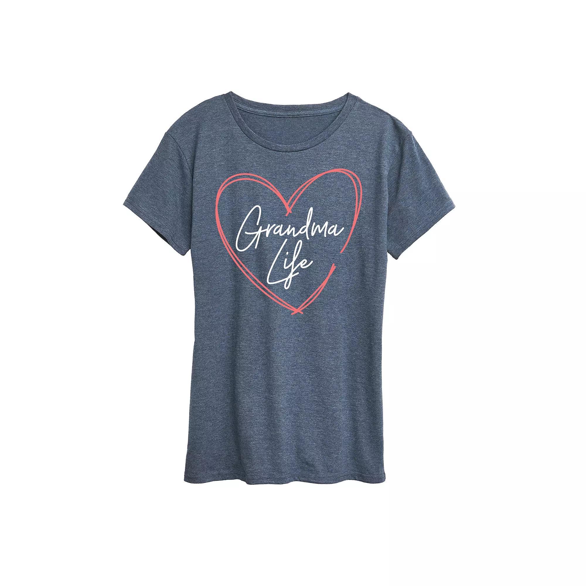 Womens Dandelion Hearts Graphic Tee Blue Product Image