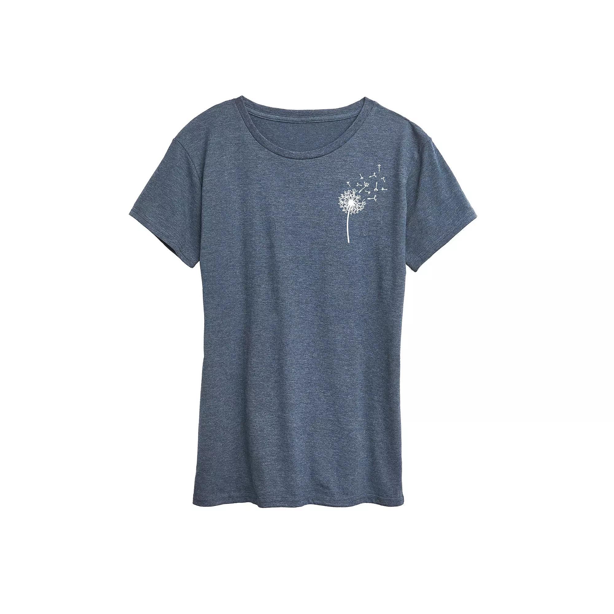 Womens Line Drawing Sea Turtle Graphic Tee Grey Blue Product Image