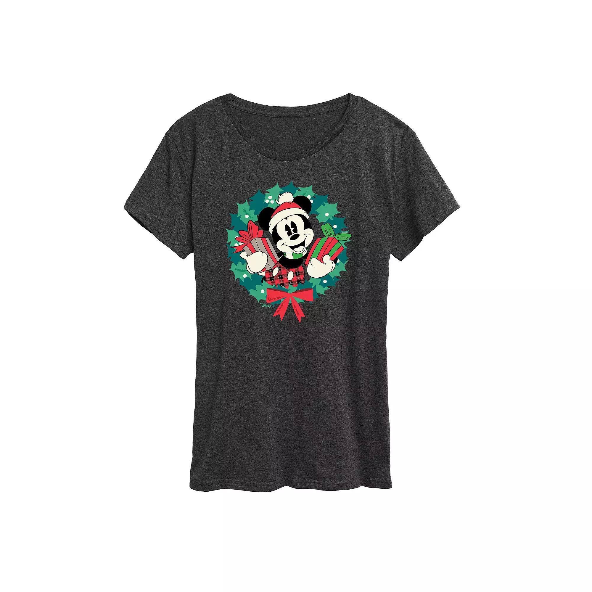 Plus Dog Paw Rainbow Graphic Tee, Womens Heather Grey Product Image