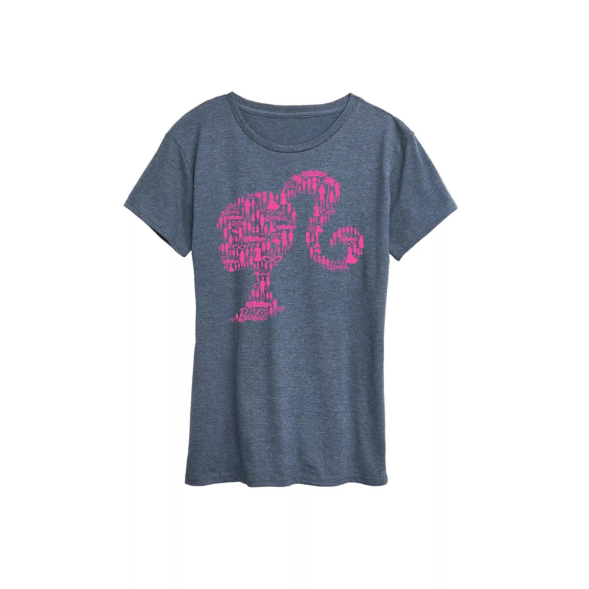 Womens Line Drawing Sea Turtle Graphic Tee Grey Blue Product Image