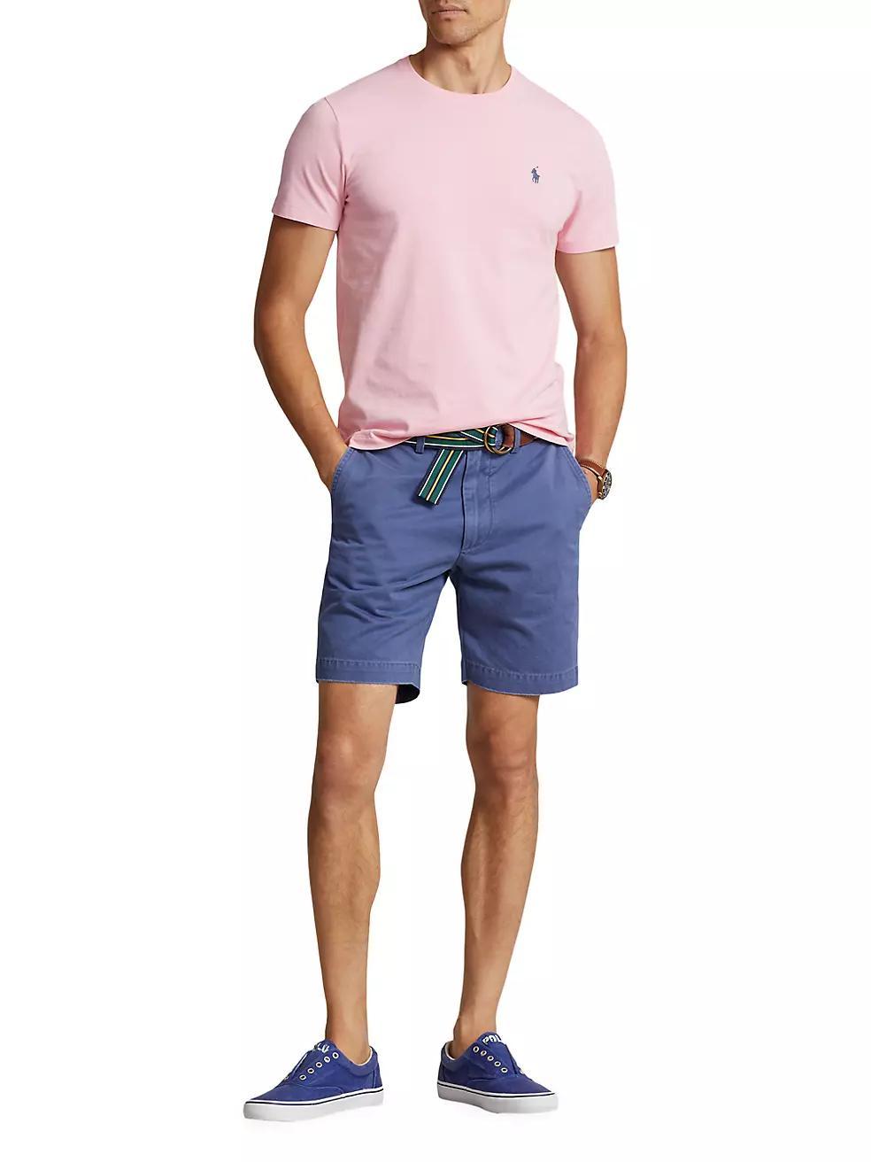 Twill Flat-Front Shorts Product Image