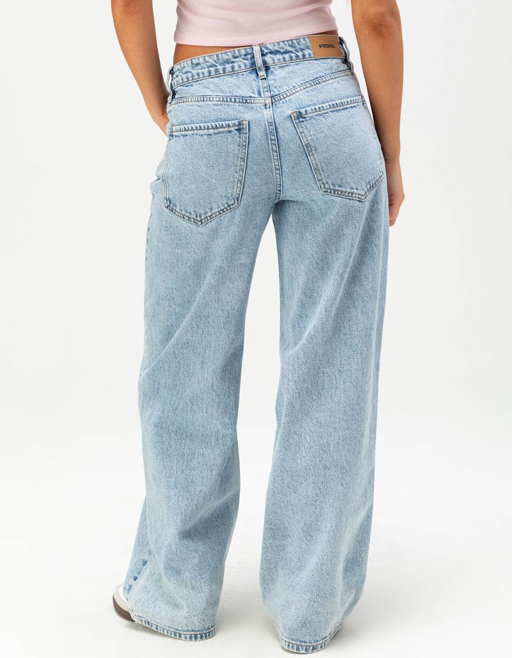 RSQ Womens High Rise Baggy Jeans - MEDIUM WASH Product Image