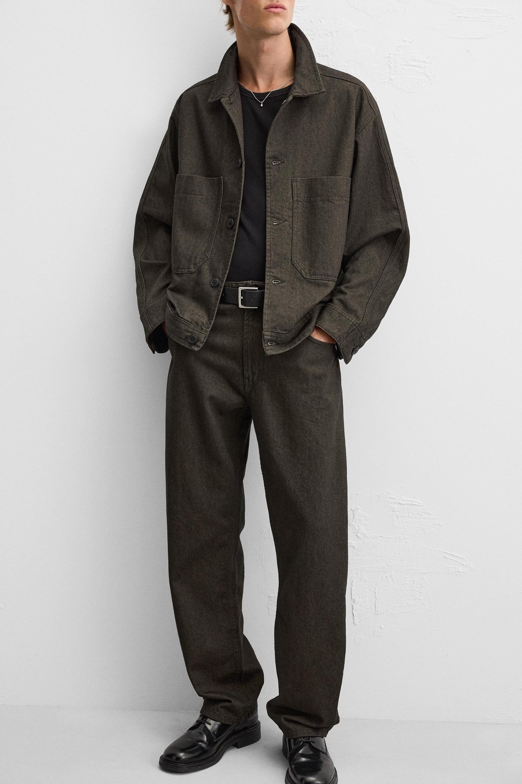 STRUCTURED DENIM PANTS Product Image