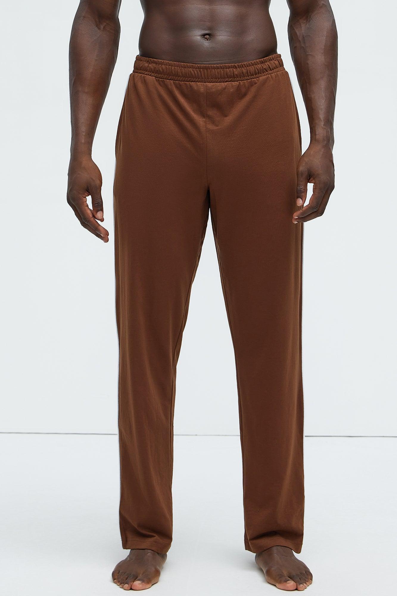 Modern Relaxed Pajama Pants - Brown Product Image