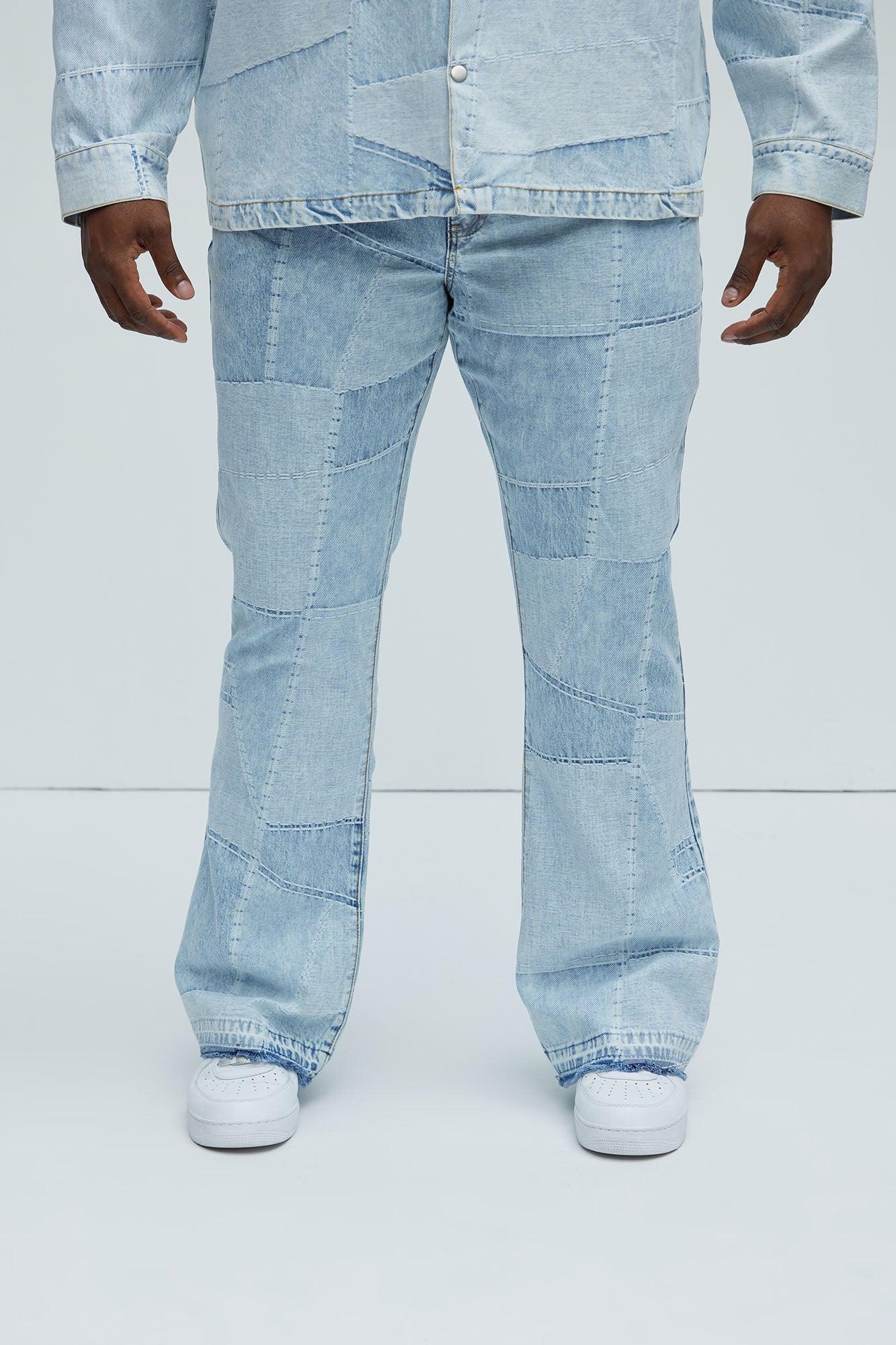 Verdugo Stacked Slim Flare Jeans - Light Blue Wash Product Image