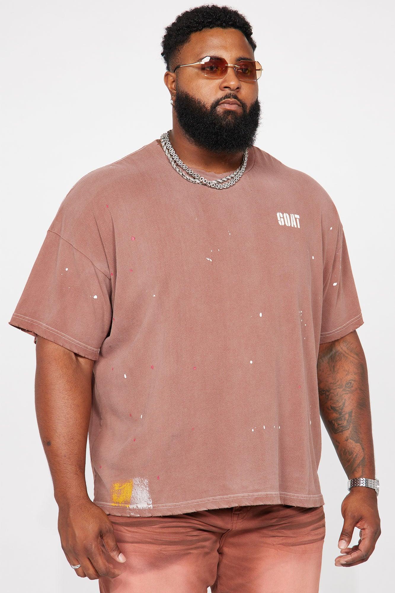 GOAT Paint Splatter Oversize Short Sleeve Tee - Chocolate Product Image