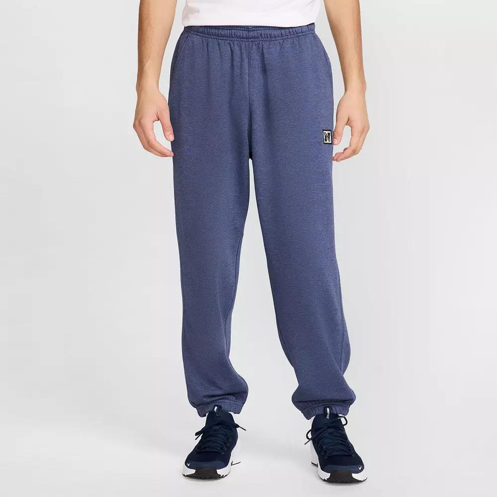 Men's Nike Gym Heritage Dri-FIT Fleece Fitness Pants, Size: Large, Thunder Blue Product Image