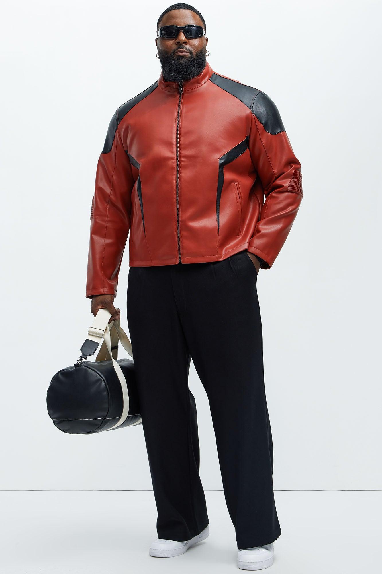 Saber Tooth Zip Up Jacket - Red/combo Product Image