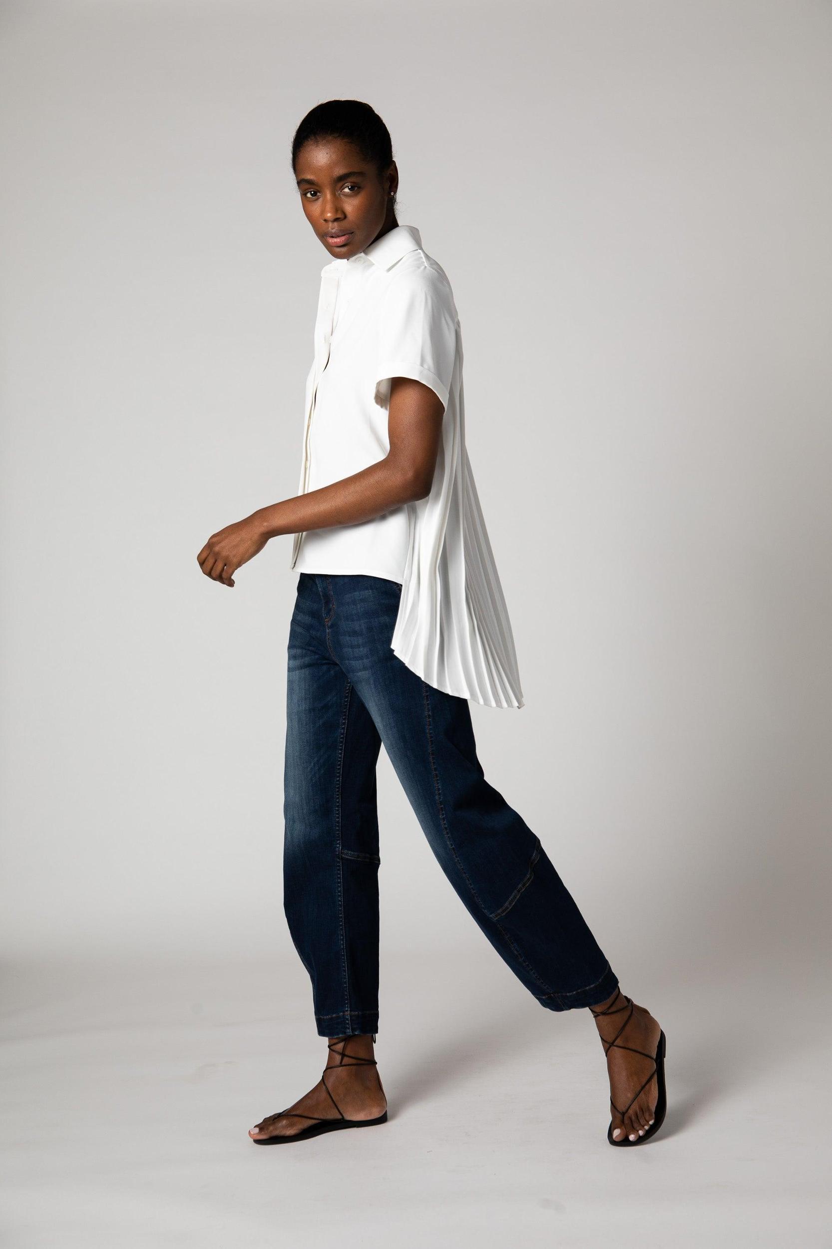 Look In The Back Pleated Blouse Product Image