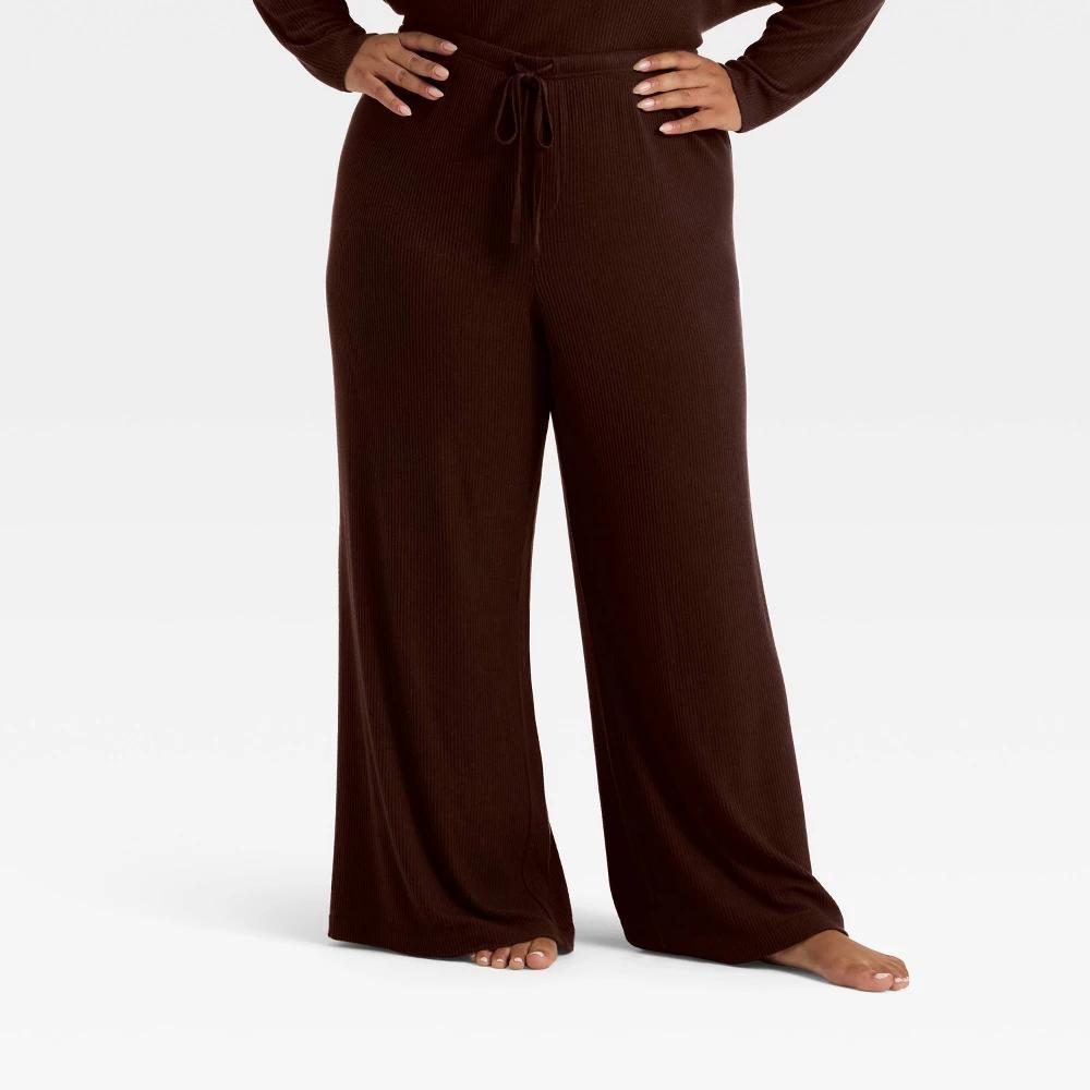 Women's Cozy Ribbed Wide Leg Pants - Auden™ Product Image