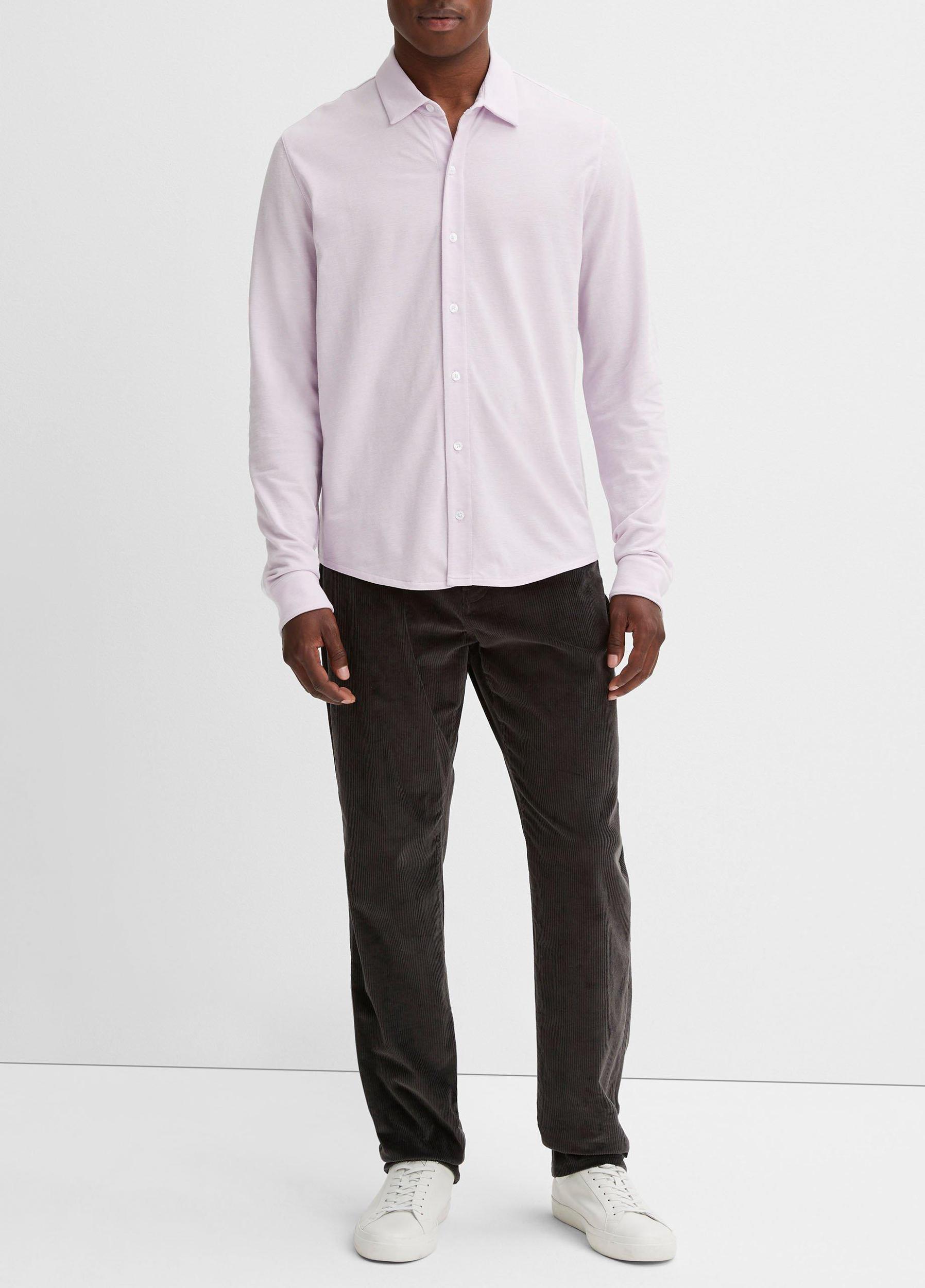 Cotton Piqué Button-Front Shirt Product Image