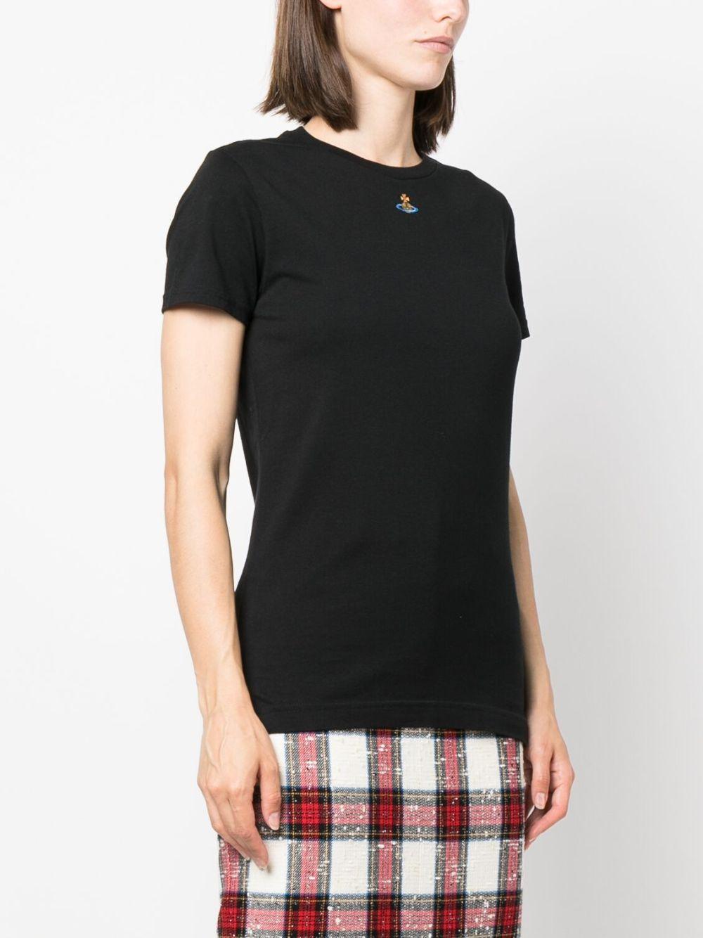 Orb logo-embroidery cotton T-shirt Product Image