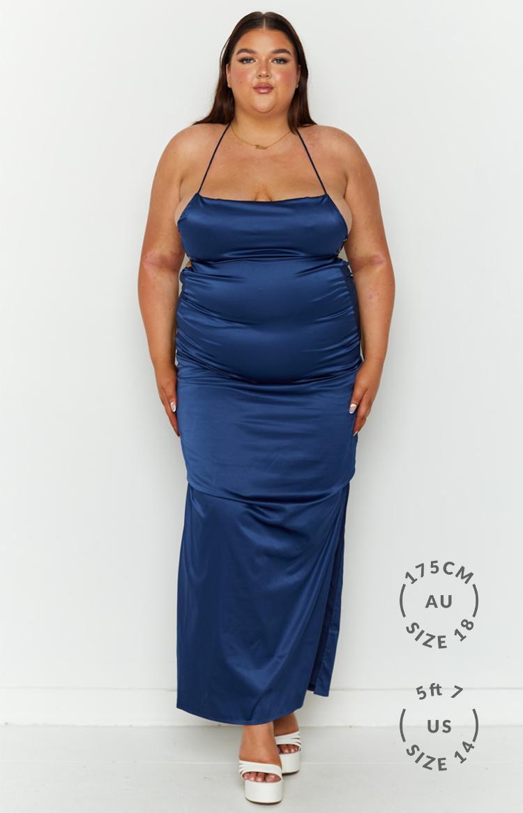 Manhattan Slip Formal Dress Navy Product Image