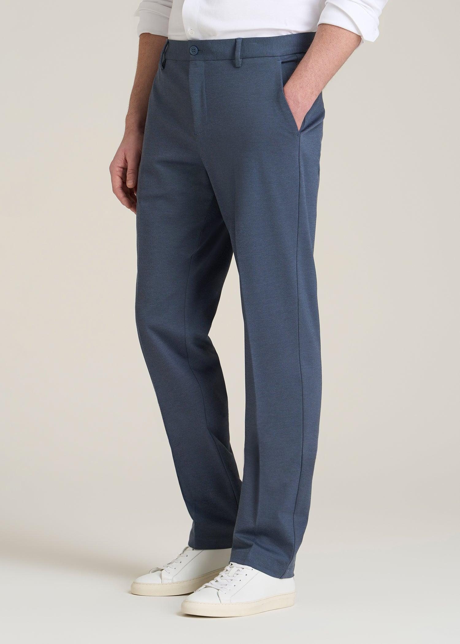 Flex Tech Suit Pants for Tall Men in Medium Blue Nailhead Product Image