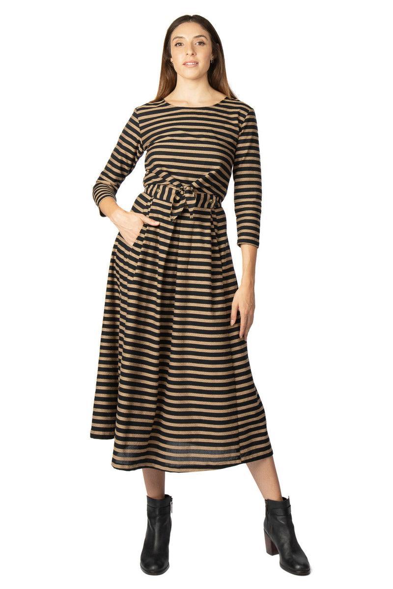 Tie Top in Black Stripe Product Image
