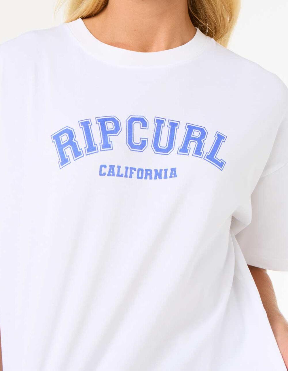 RIP CURL Varsity Womens Heritage Tee - WHITE Product Image