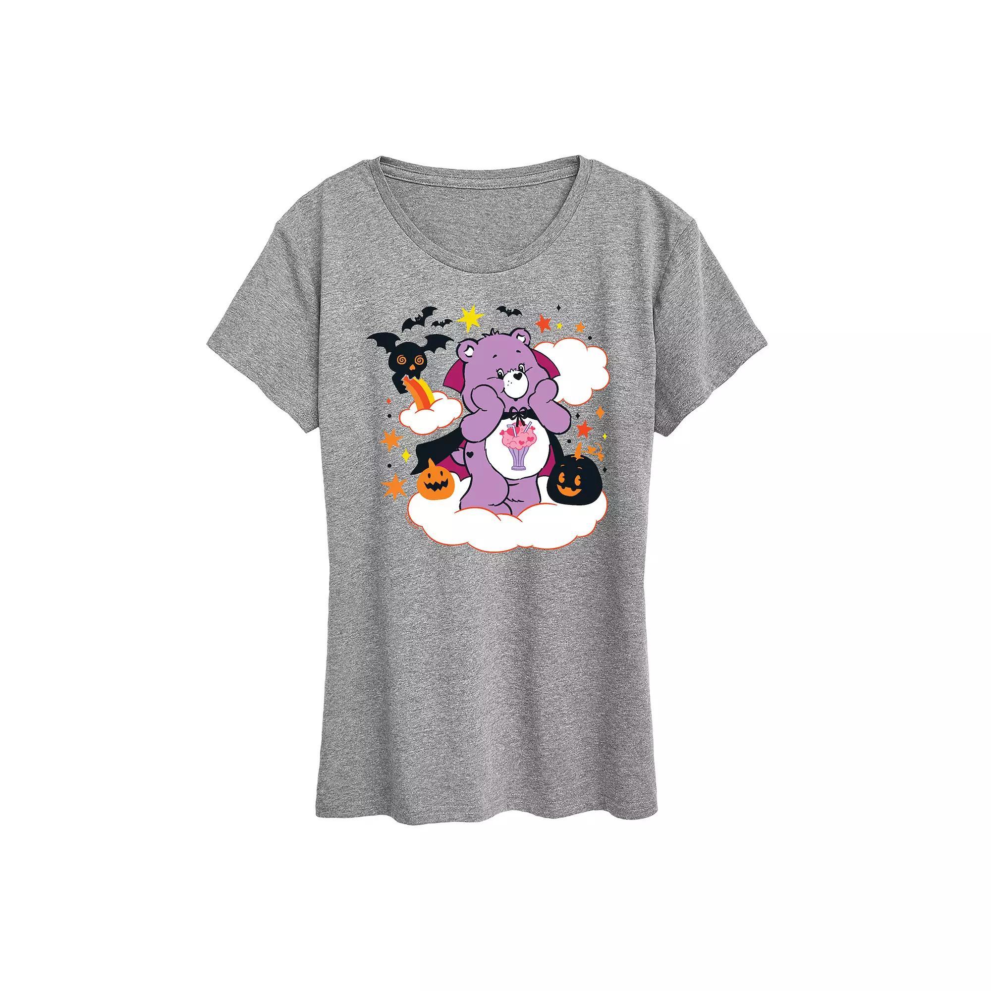 Women's Care Bears Halloween Graphic Tee, Girl's, Size: Small, Grey Gray Product Image
