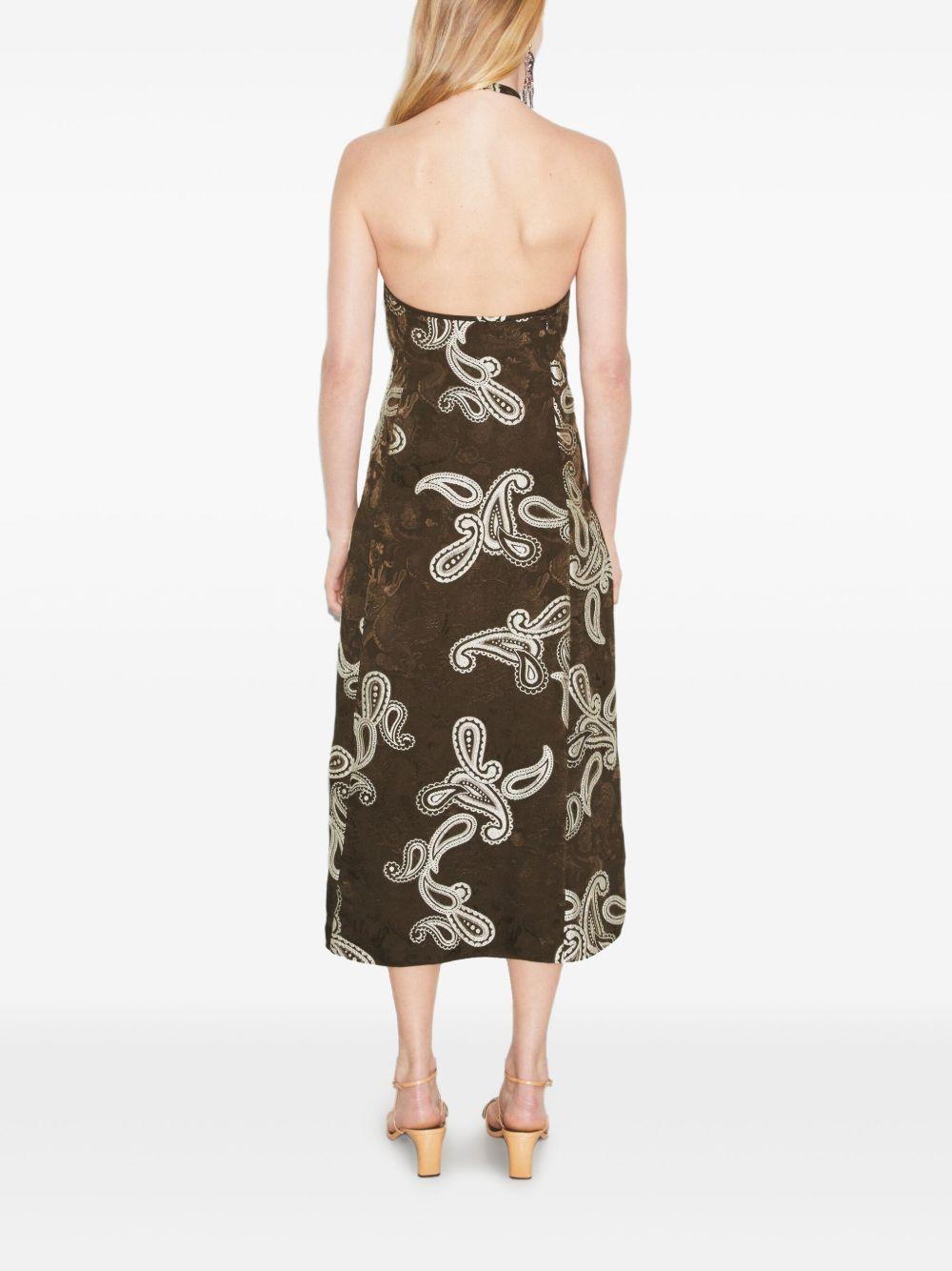 paisley-print halterneck dress Product Image