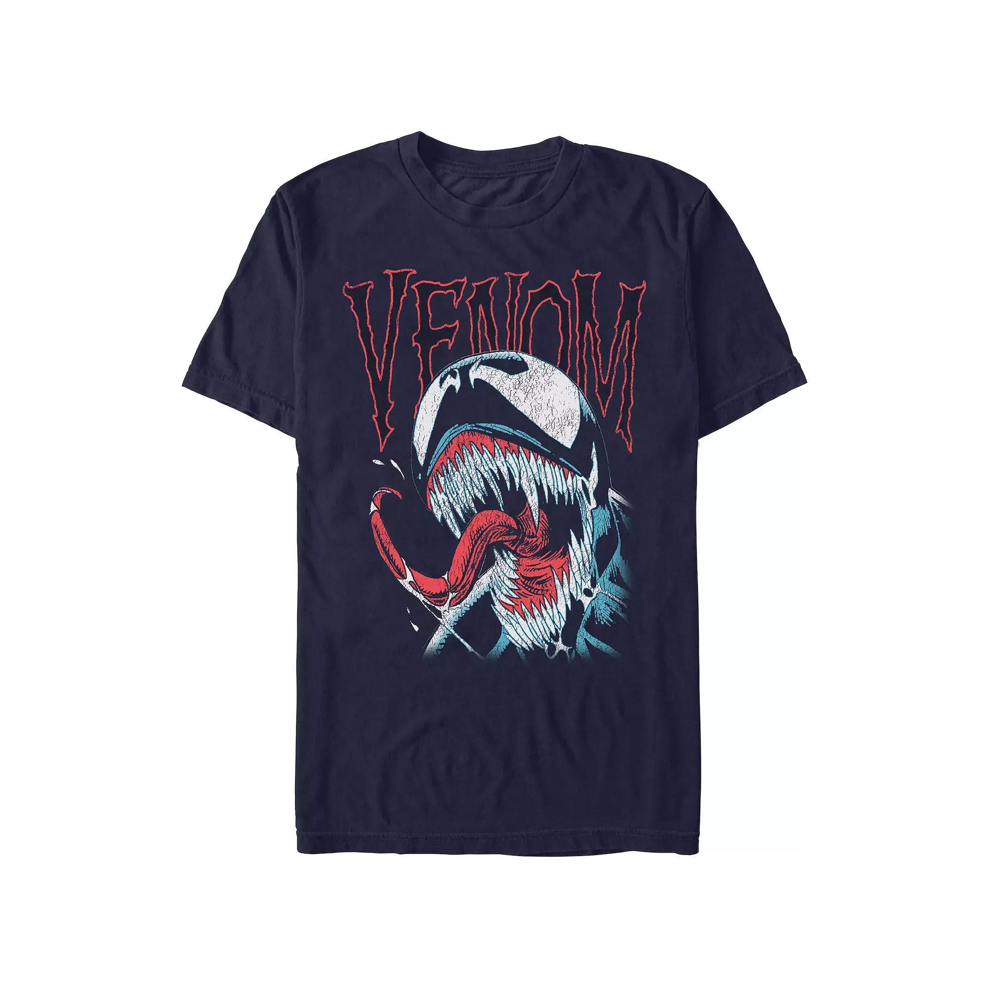 Men's Spider-Man Venom Big Mouth Graphic Tee, Size: XS, Blue Product Image