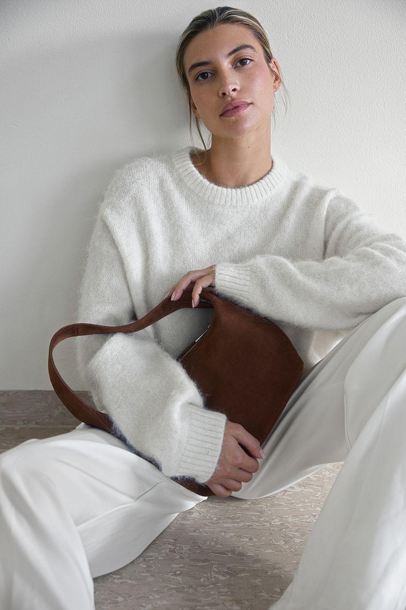 Boxy Suede Shoulder Bag Product Image