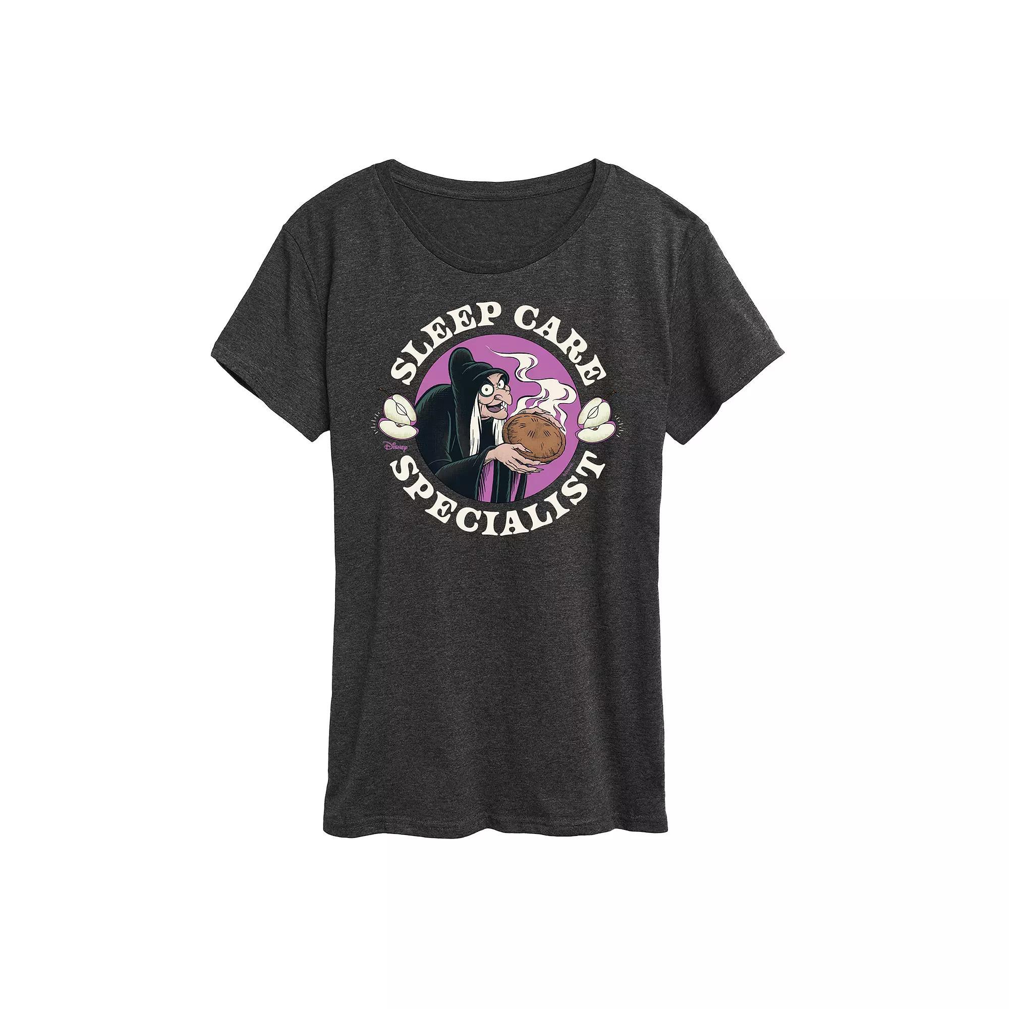 Disney's Snow White and the Seven Dwarfs Evil Queen Women's Sleep Care Graphic Tee, Size: XXL, Heather Grey Product Image