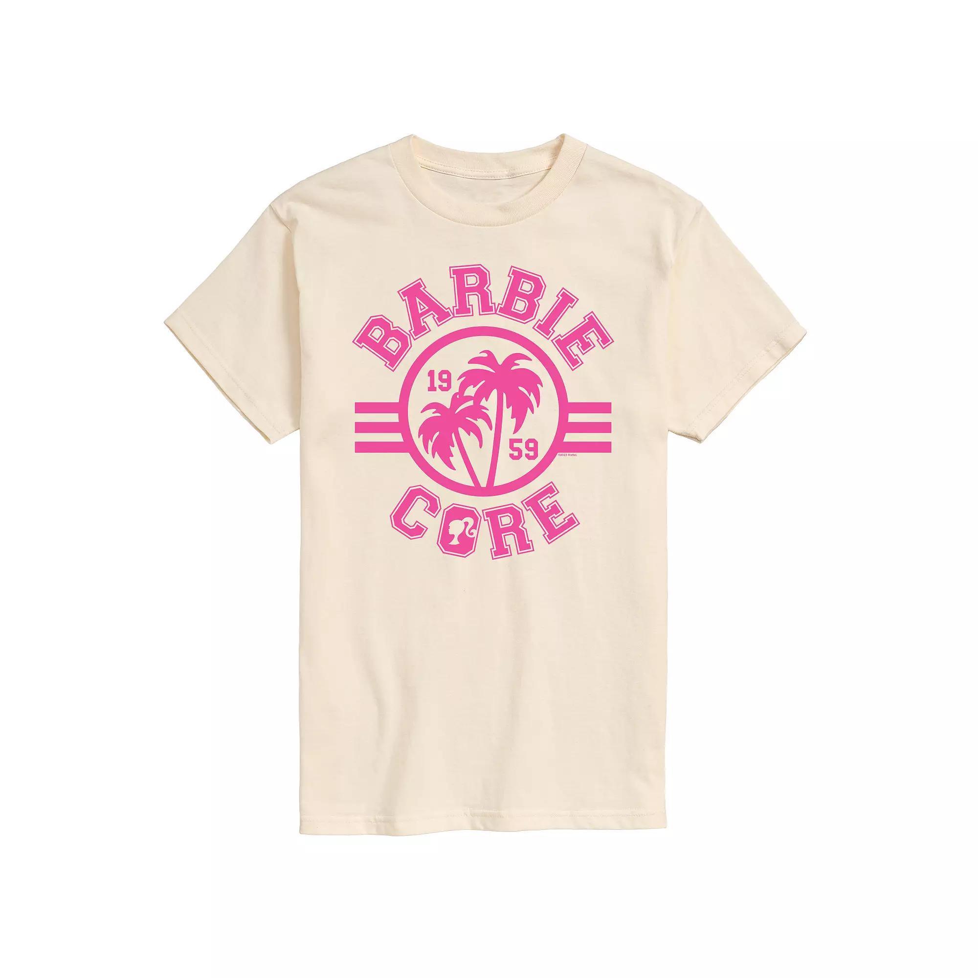 Mens Barbie Barbiecore Collegiate Graphic Tee Product Image