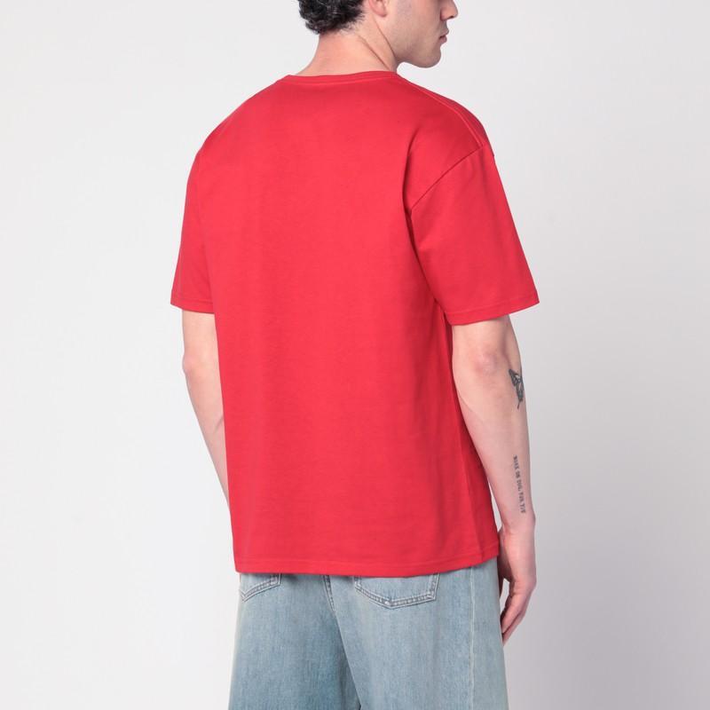 VALENTINO Graphic Print House Cat Crew Neck T-shirt In Red Product Image