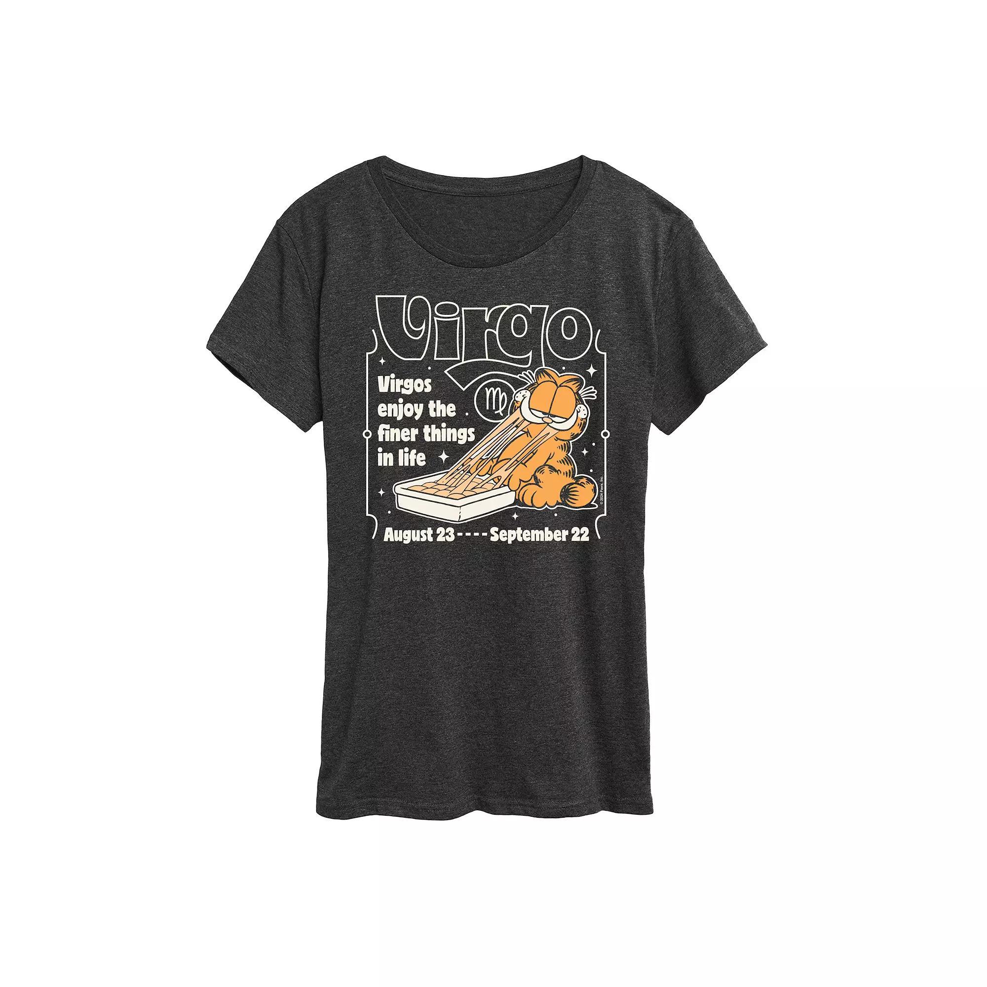 Womens Garfield Virgo Graphic Tee Blue Product Image