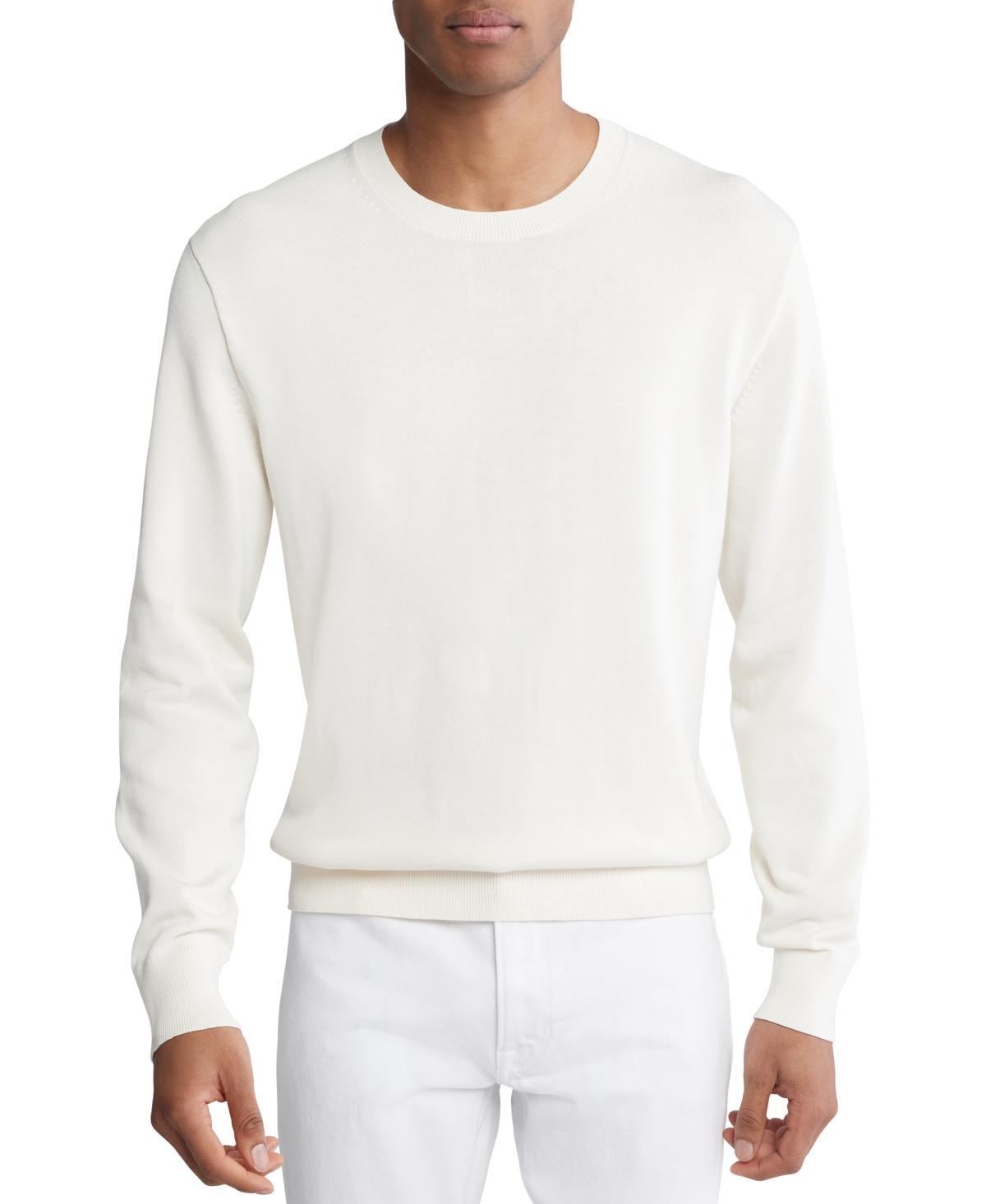Calvin Klein Men's Supima Cotton Crewneck Sweater - Black - M Product Image