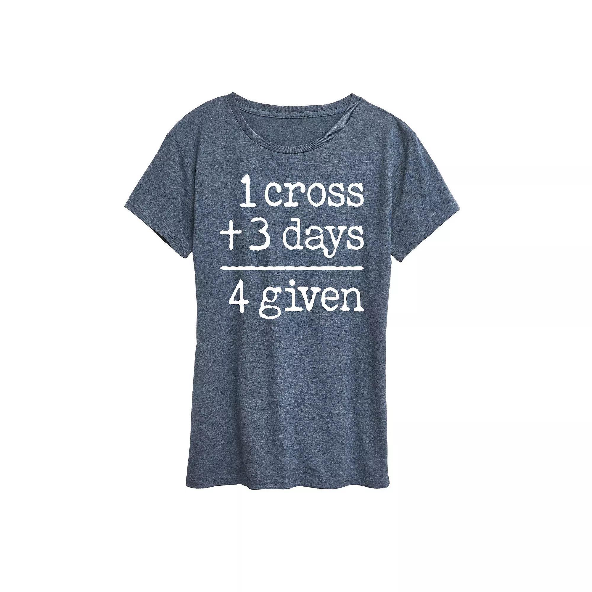 Womens One Cross Three Days Graphic Tee Grey Green Product Image