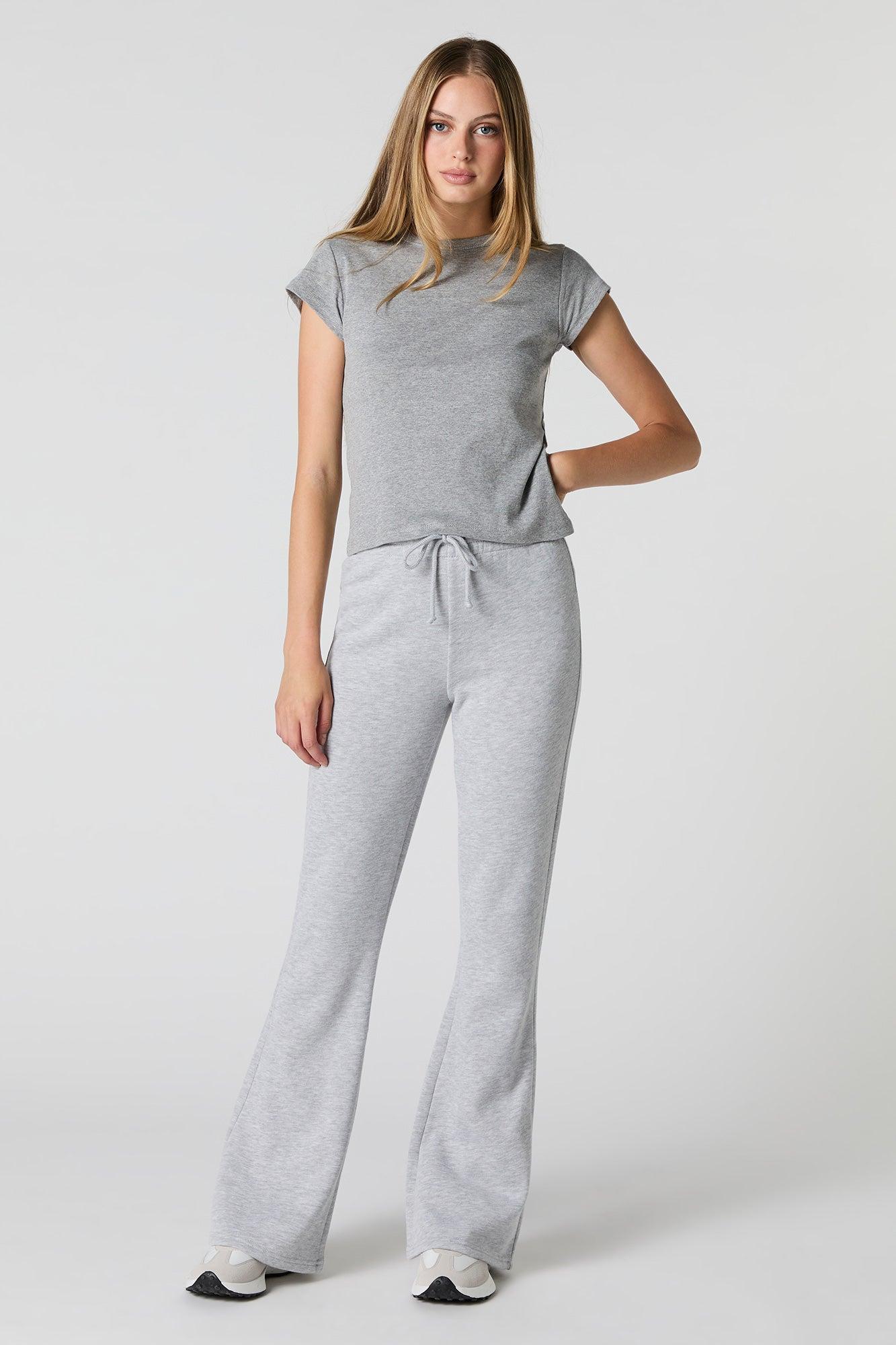 Fleece Drawstring Flare Sweatpant Female Product Image