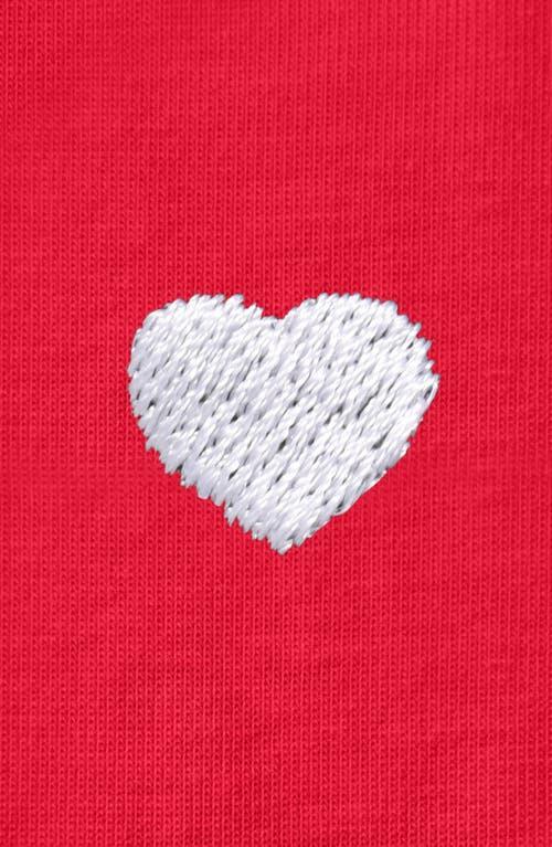 Dalix Womens Lil Heart Jersey Relaxed Tee in Red at Nordstrom, Size X-Large Product Image