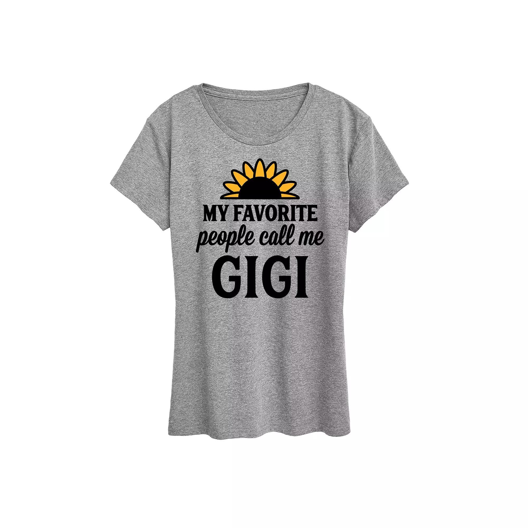 Womens Favorite People Call Me Gigi Graphic Tee Product Image