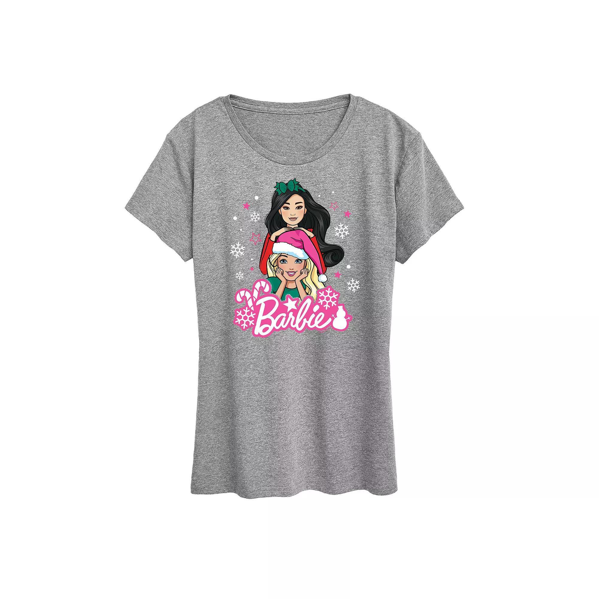 Womens Hot Stuff Flame Heart Graphic Tee, Girls Heather Grey Product Image