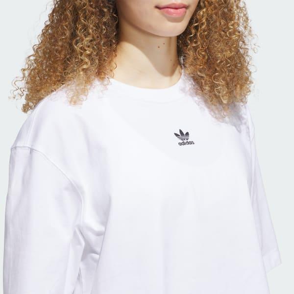 adidas Essentials Crop Tee Black 2XL Womens Product Image