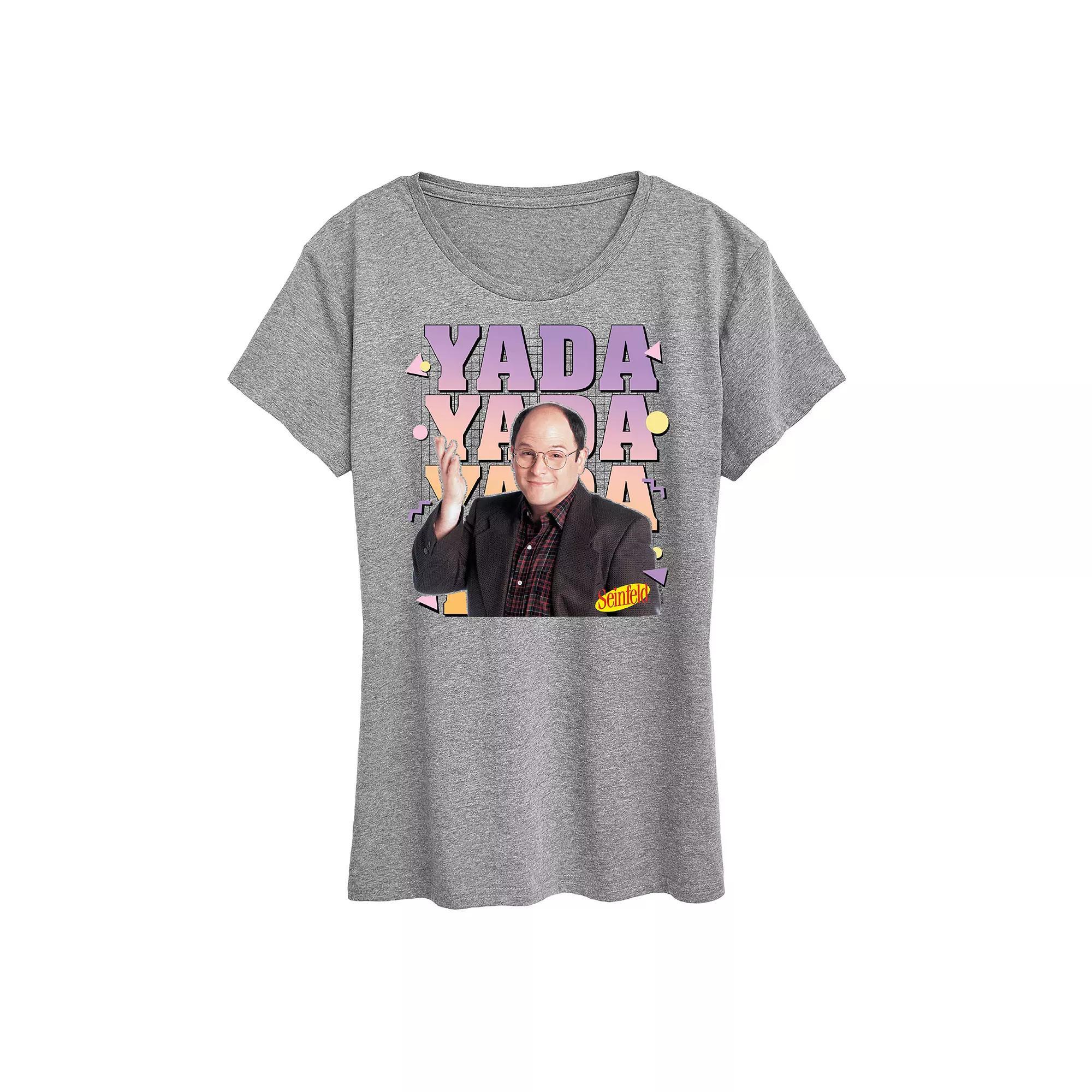 Womens Seinfeld Yada Yada Graphic Tee Grey Green Product Image